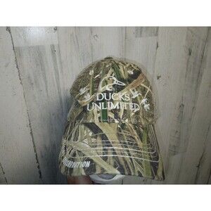 Ducks Unlimited camo hunting hat mens o/s strapback adjustable green cap